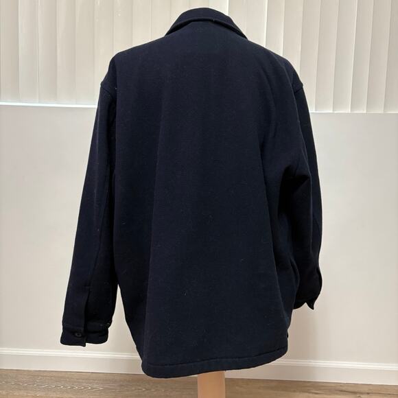 GAP Men's Navy Blue Wool Button Down Coat Jacket Size 2XL - Picture 3 of 7